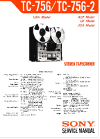 Sony TC-756 - Owners Manual 